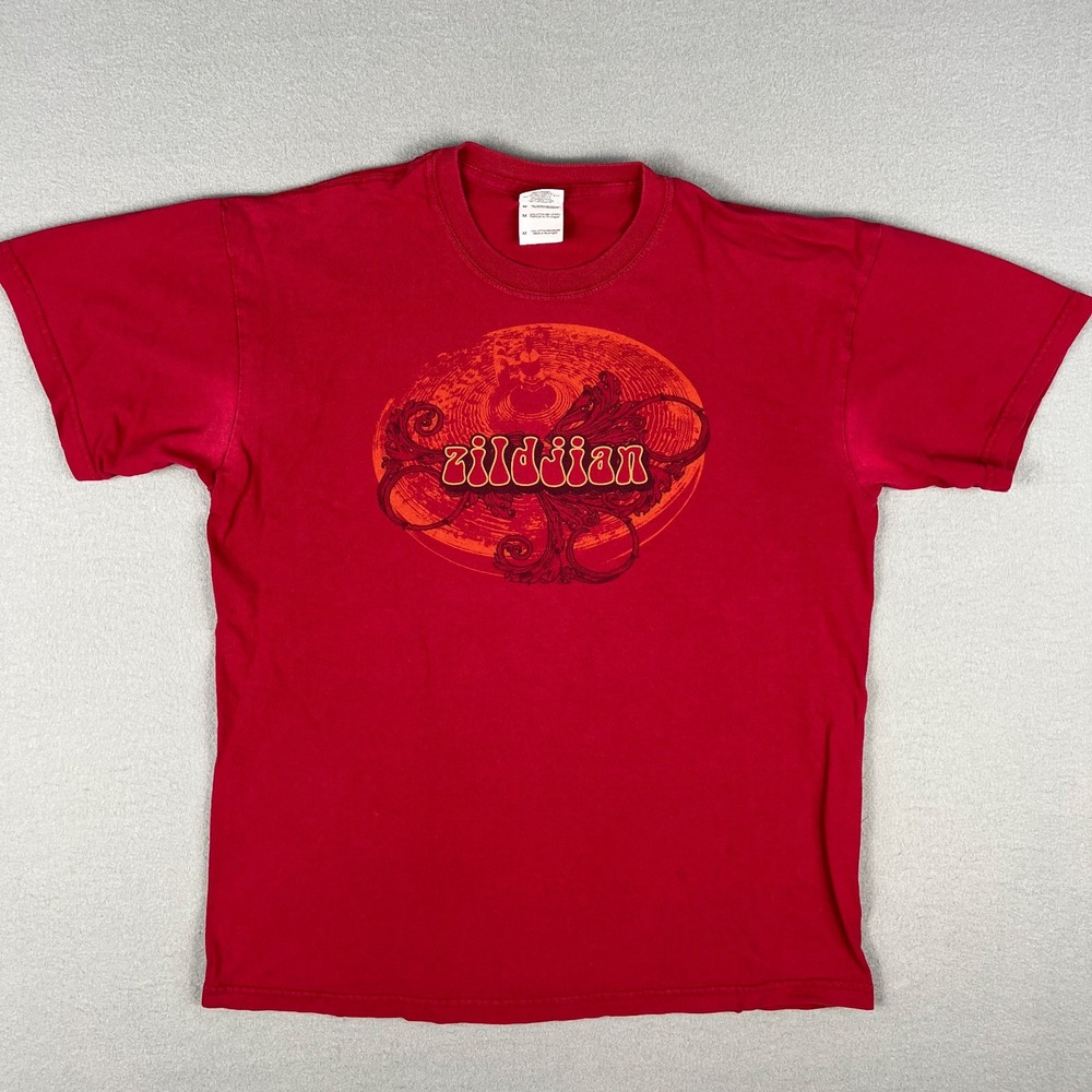 Zildjian Cymbals T Shirt Mens M Red Graphic Drums Percussion Music‎ Band Tee